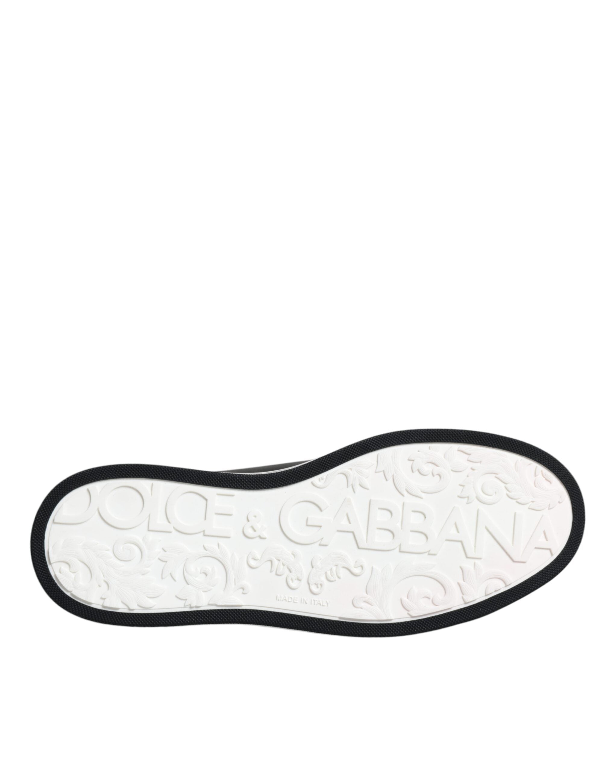 Dolce &amp; Gabbana Schwarze Leder-Sneaker für Herren (niedriger Schaft)