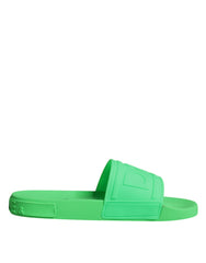 Sandales Dolce &amp; Gabbana en cuir vert, chaussures de plage