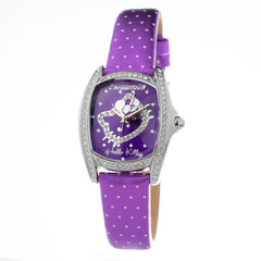 Montre Chronotech en cuir violet