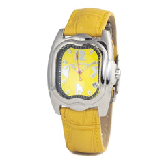 Montre Chronotech en cuir jaune