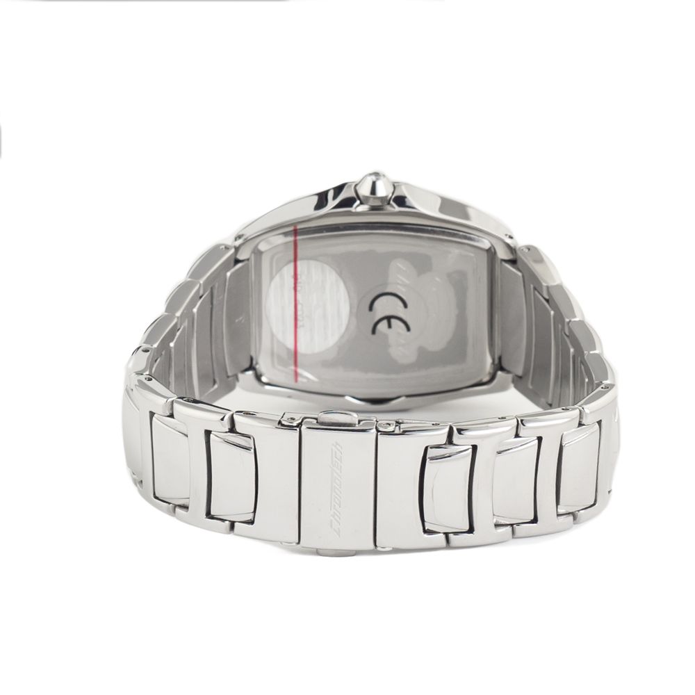 Chronotech Uhr aus silbernem Edelstahl