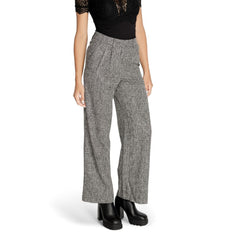 Vila Clothes Black Recycled Polyester Pant