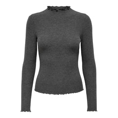 Only Gray Polyester Turtleneck