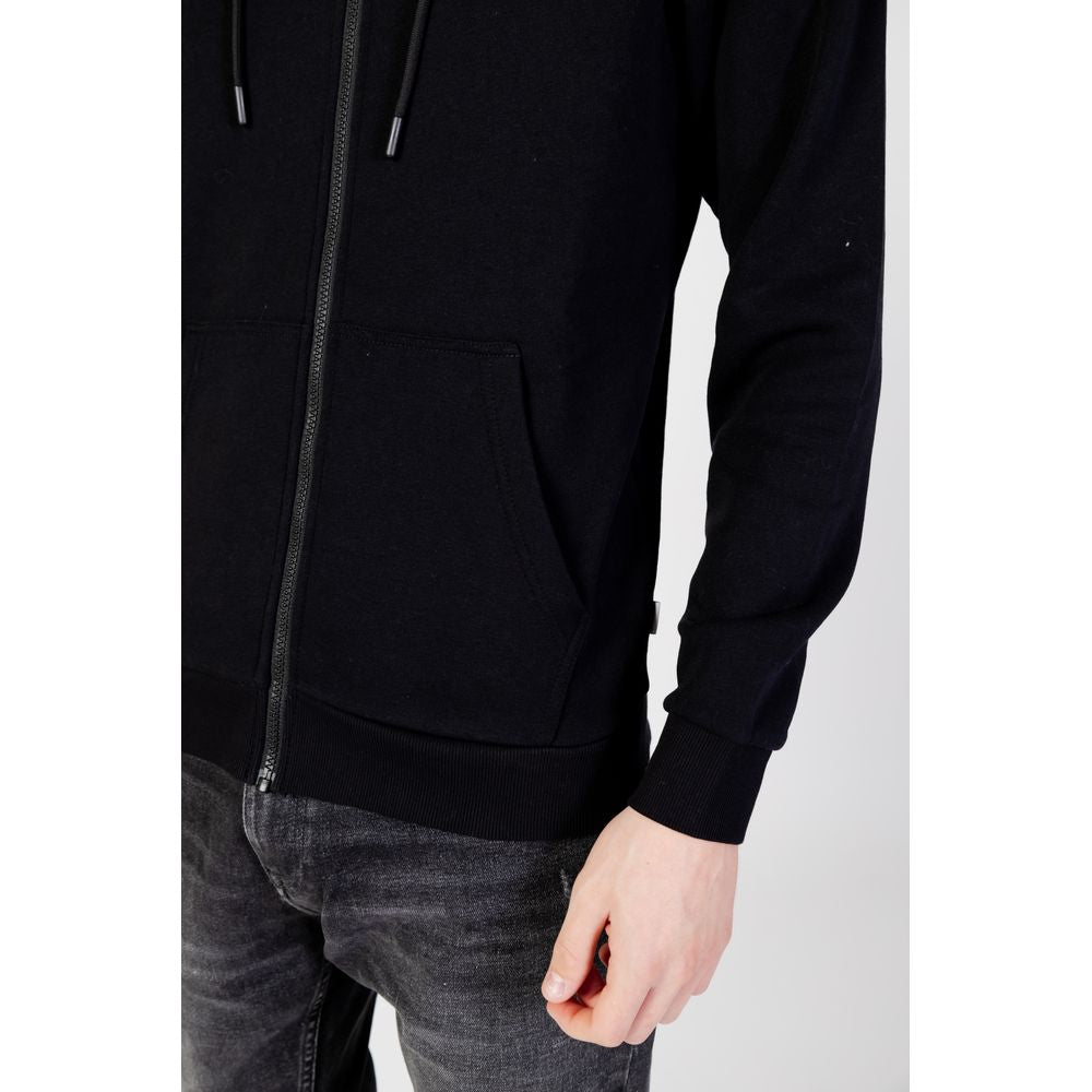 Sweat à capuche noir en polyester Jack Jones