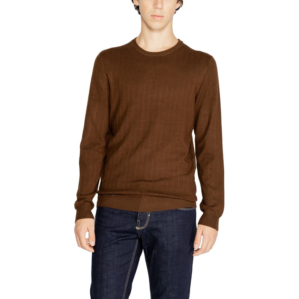 Antony Morato brauner Viskosepullover