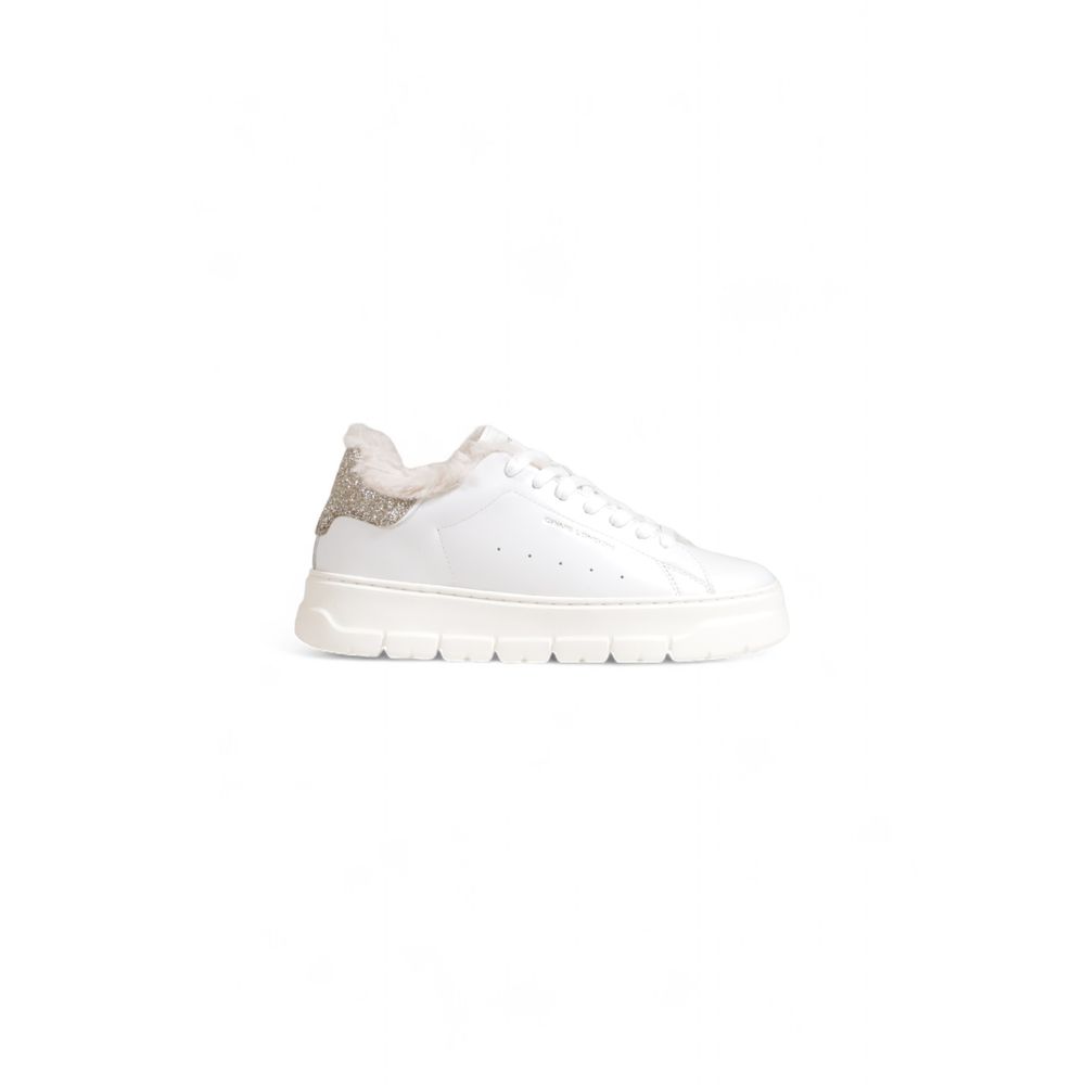 Baskets en cuir blanc Crime London