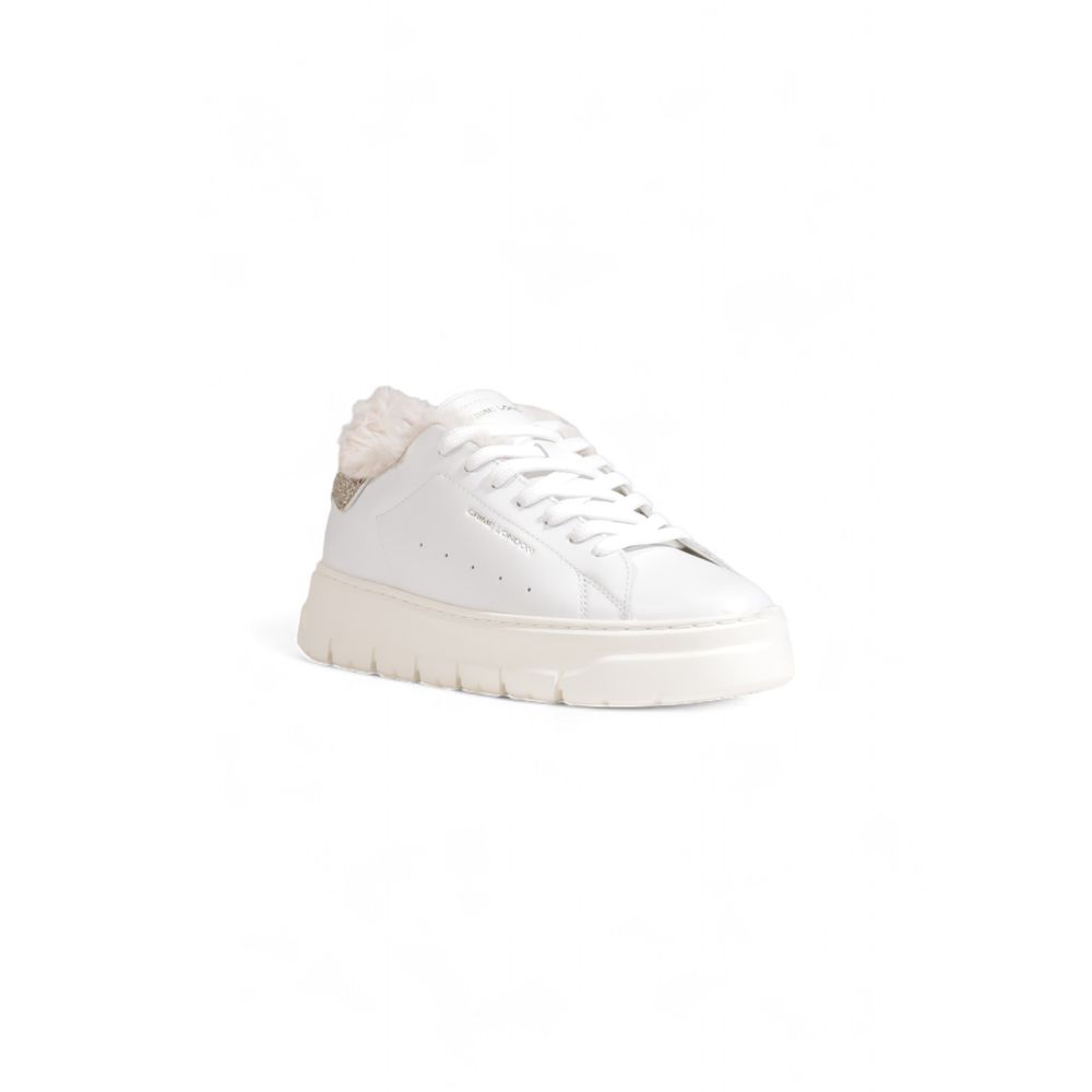 Baskets en cuir blanc Crime London