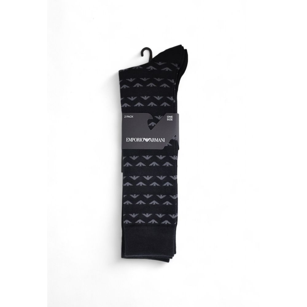 Emporio Armani Unterwäsche Schwarze Baumwollsocke