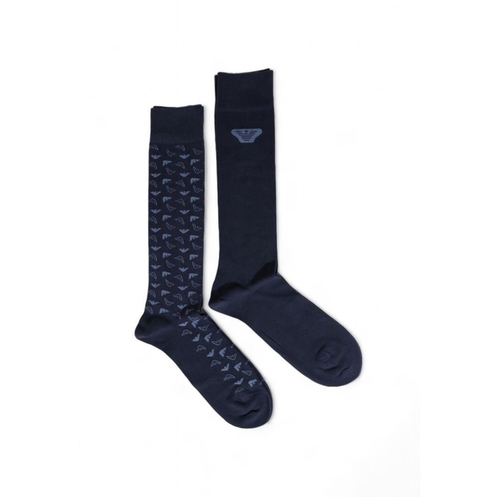 Emporio Armani Unterwäsche Blaue Baumwollsocke