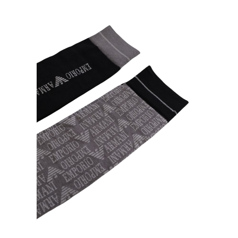 Emporio Armani Unterwäsche Schwarze Baumwollsocke