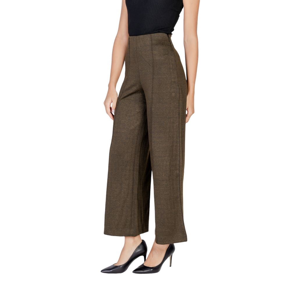 Pantalon ICHI vert en polyester