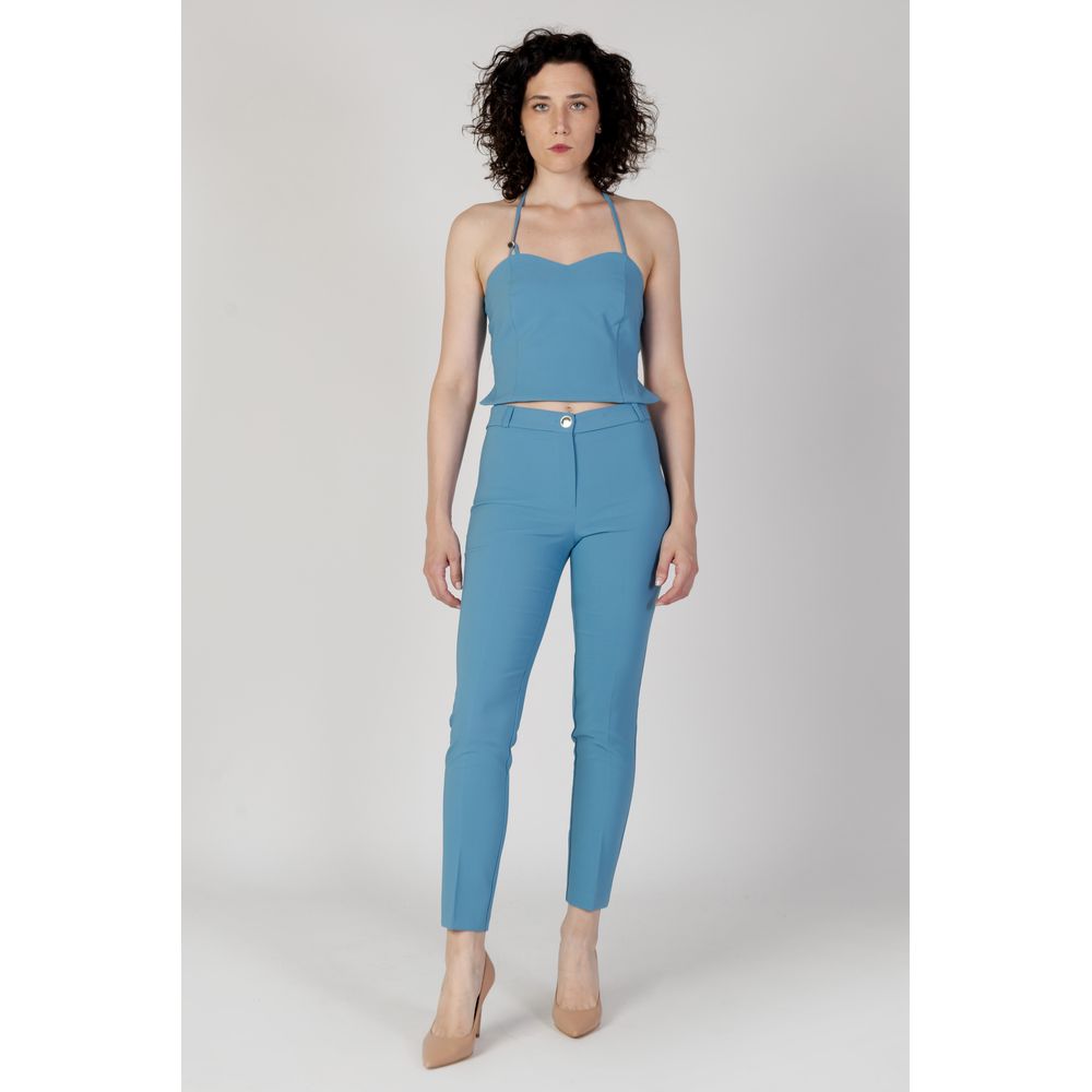 Rinascimento Türkis Polyester Top