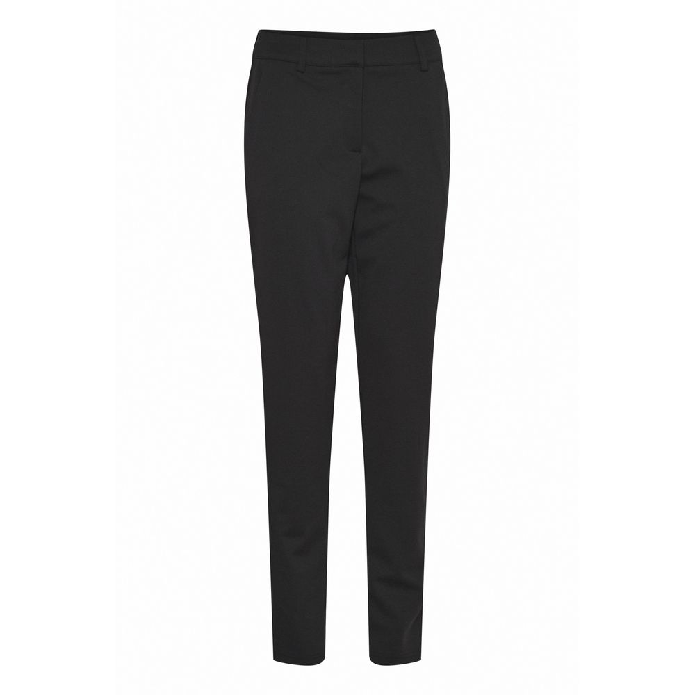 Pantalon ICHI noir en polyester recyclé