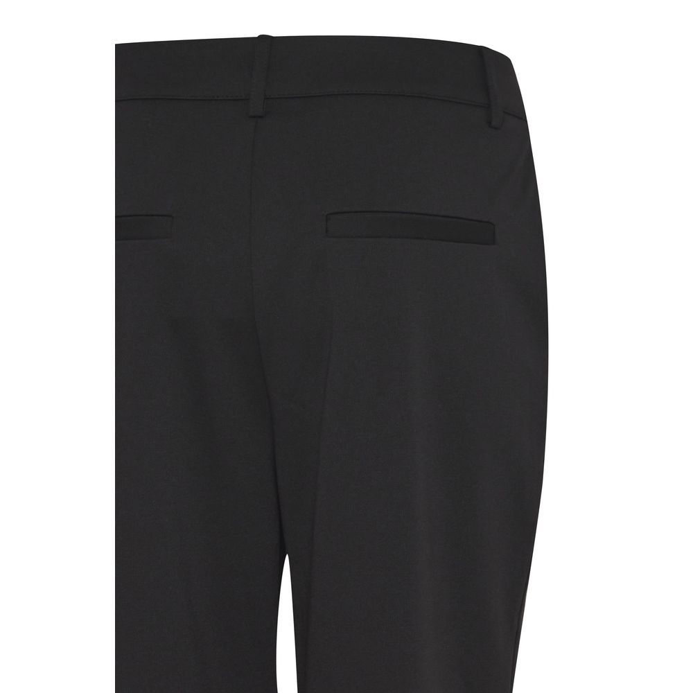 Pantalon ICHI noir en polyester recyclé