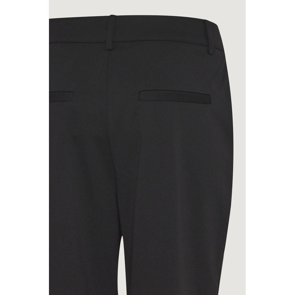 Pantalon ICHI noir en polyester recyclé