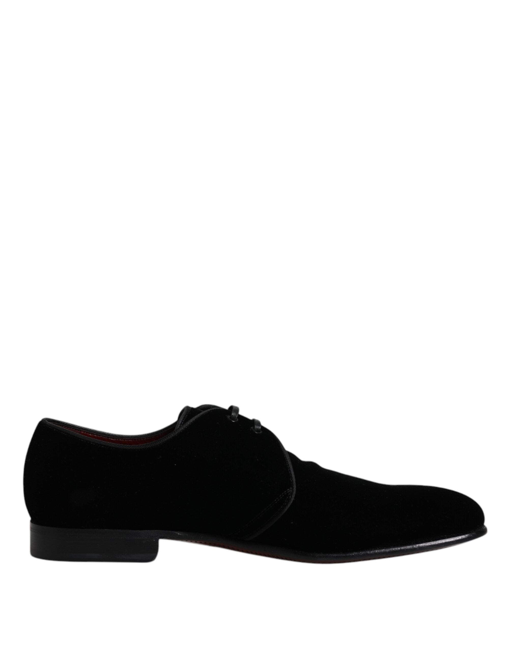 Chaussures Derby Dolce &amp; Gabbana en cuir velours noir à lacets