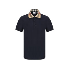 Burberry Blue Cotton Polo Shirt