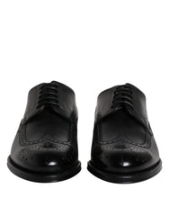 Dolce &amp; Gabbana Schwarze Derby-Schuhe aus Leder