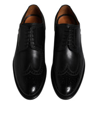 Dolce &amp; Gabbana Schwarze Derby-Schuhe aus Leder