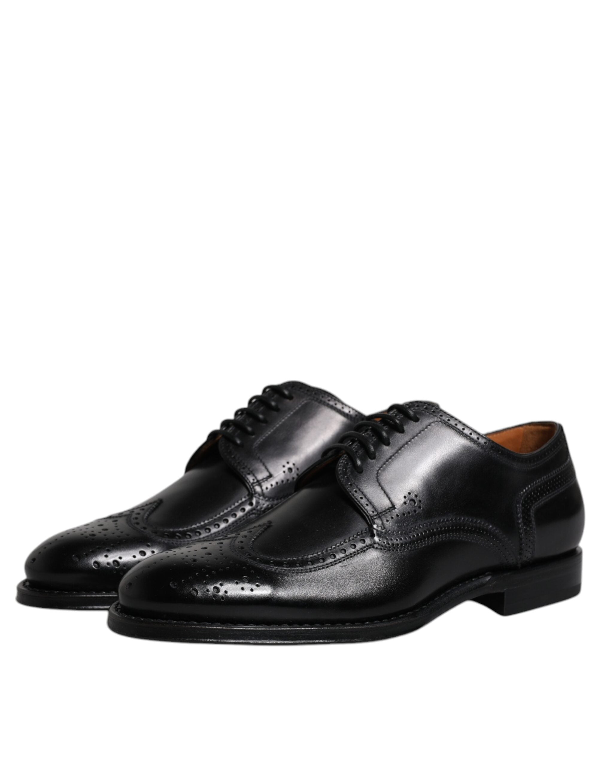 Dolce &amp; Gabbana Schwarze Derby-Schuhe aus Leder