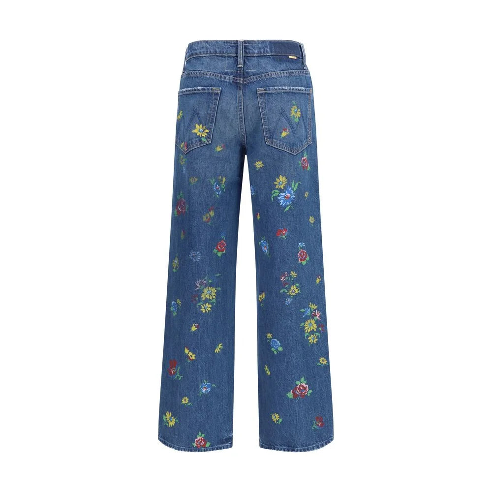 Mother Denim Blue Cotton High-Waisted Jean
