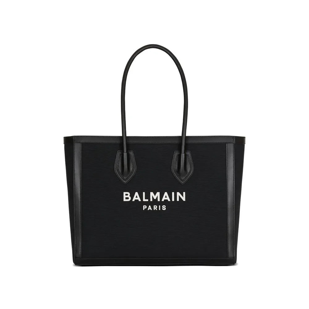 Balmain Black Cotton Tote Bag
