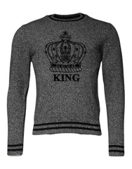 Dolce &amp; Gabbana Grauer Crown King Kaschmirpullover