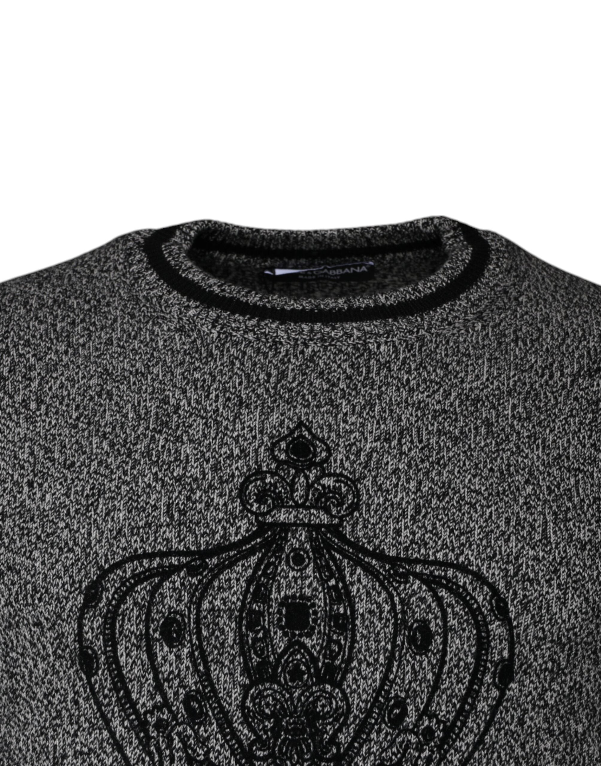 Dolce &amp; Gabbana Grauer Crown King Kaschmirpullover