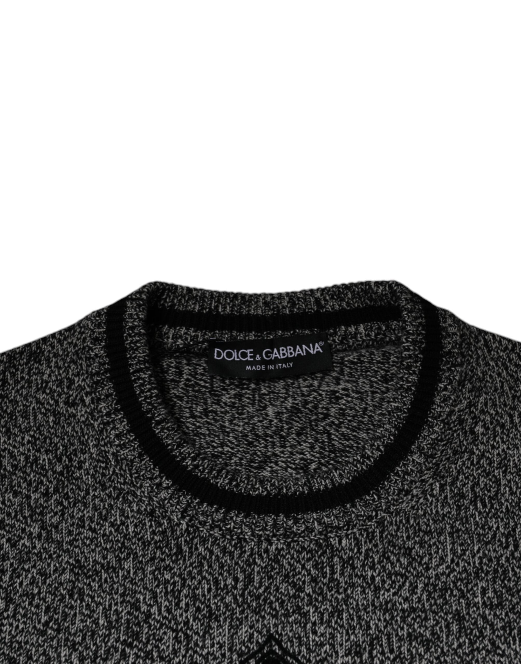 Dolce &amp; Gabbana Grauer Crown King Kaschmirpullover