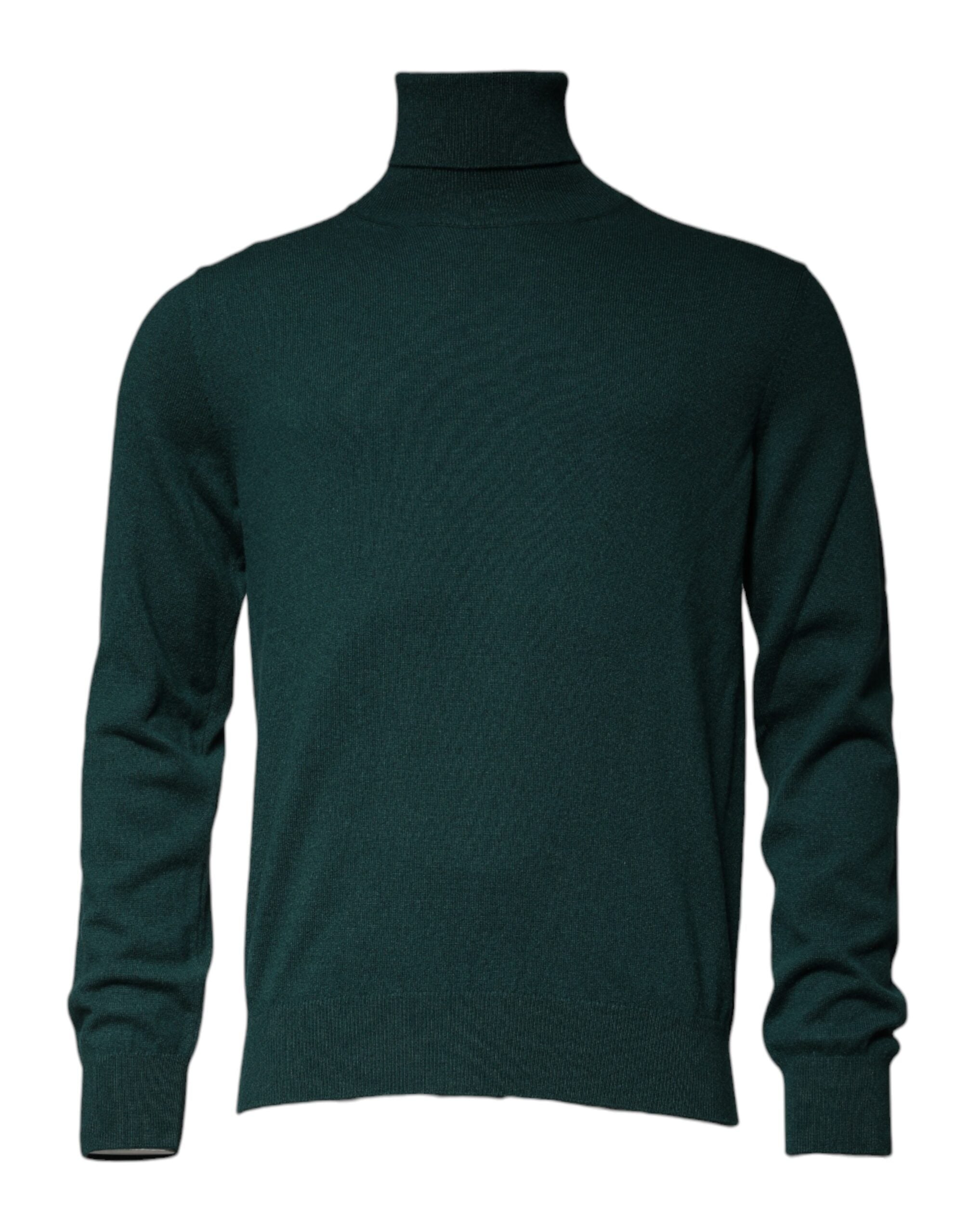 Dolce &amp; Gabbana Grüner Kaschmir-Rollkragenpullover für Herren