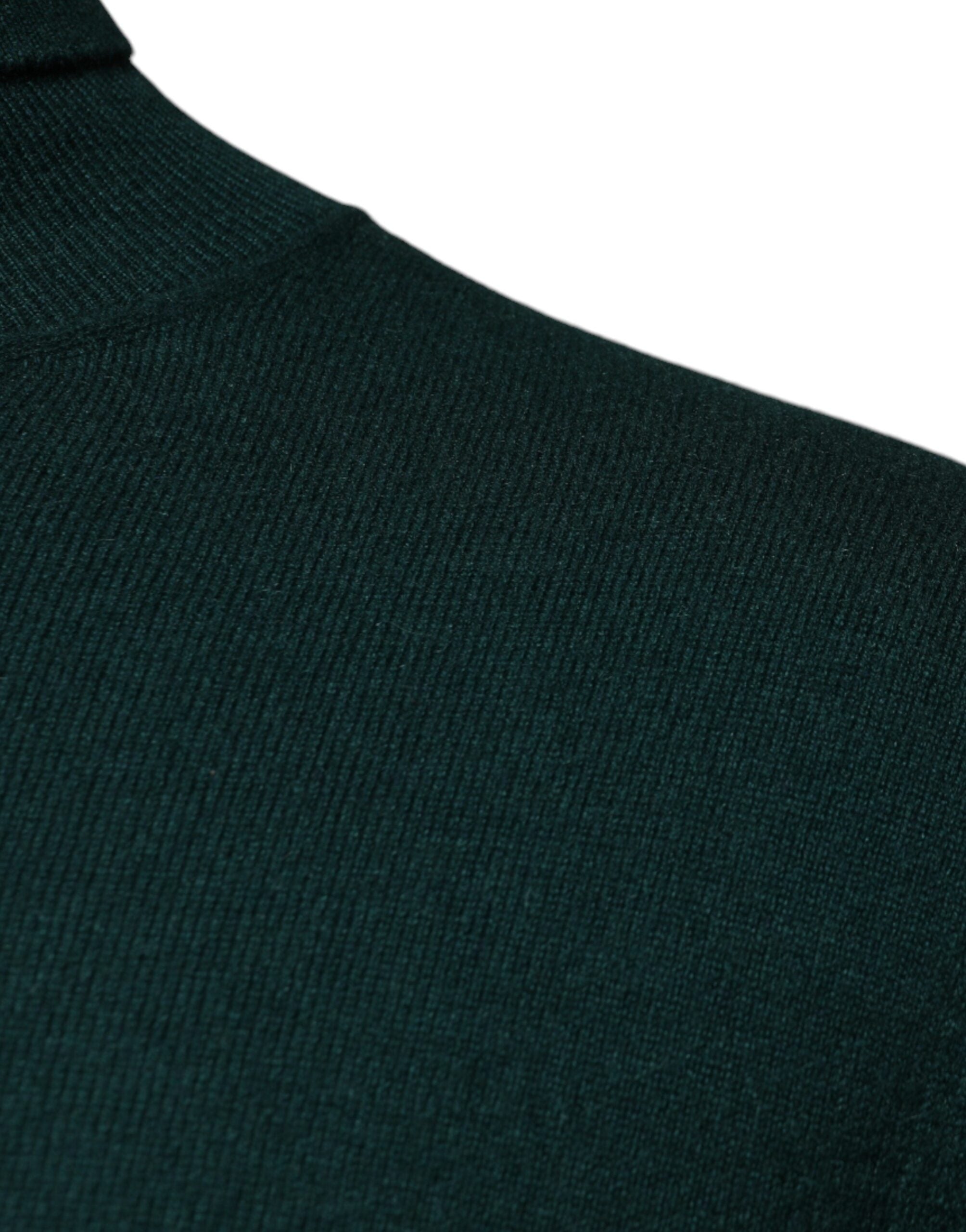 Dolce &amp; Gabbana Grüner Kaschmir-Rollkragenpullover für Herren