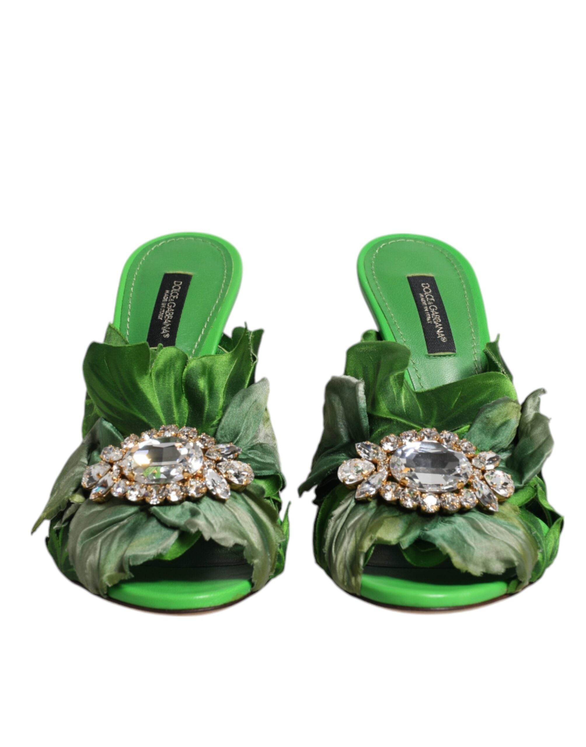 Sandales Dolce &amp; Gabbana KEIRA à cristaux verts