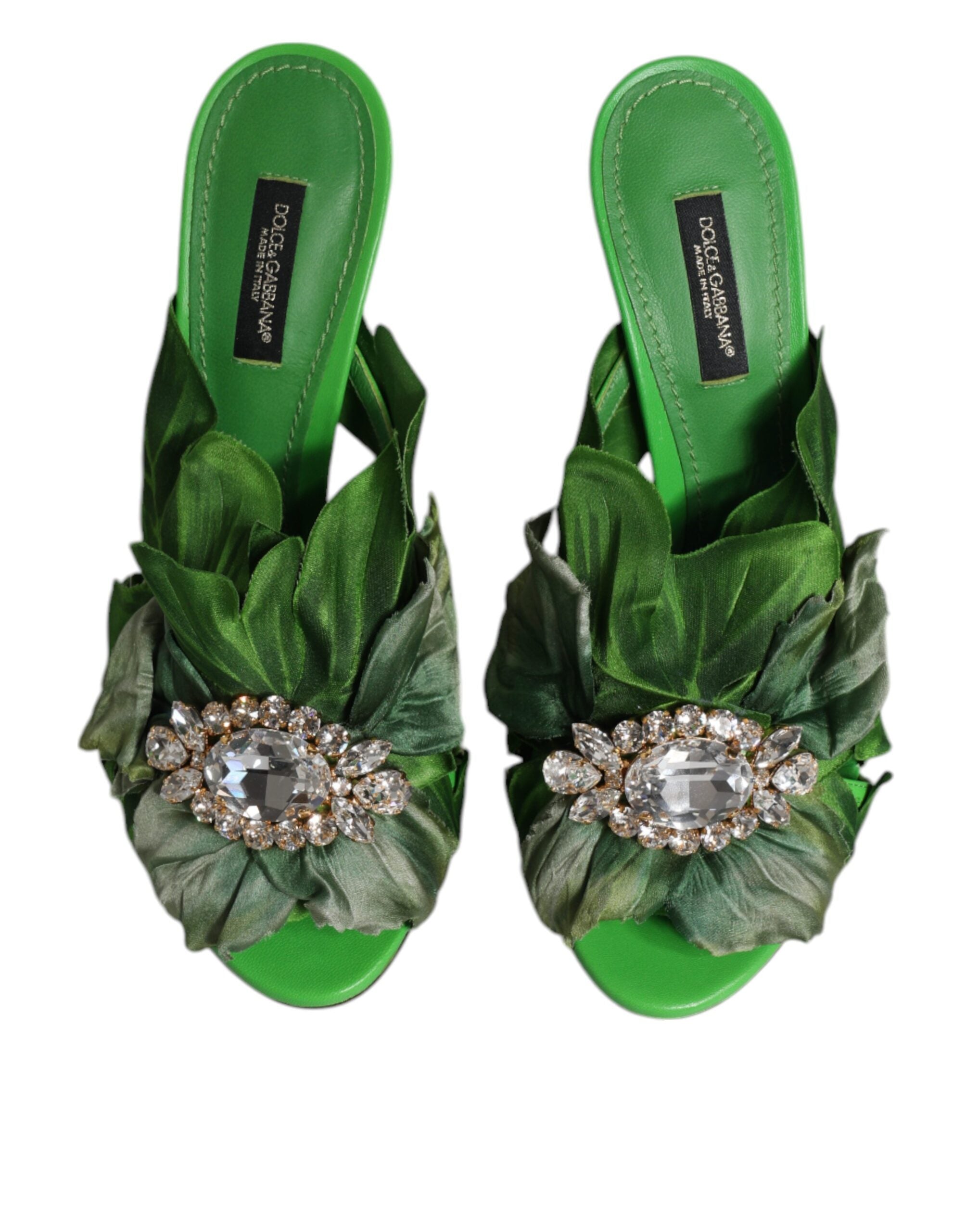 Sandales Dolce &amp; Gabbana KEIRA à cristaux verts