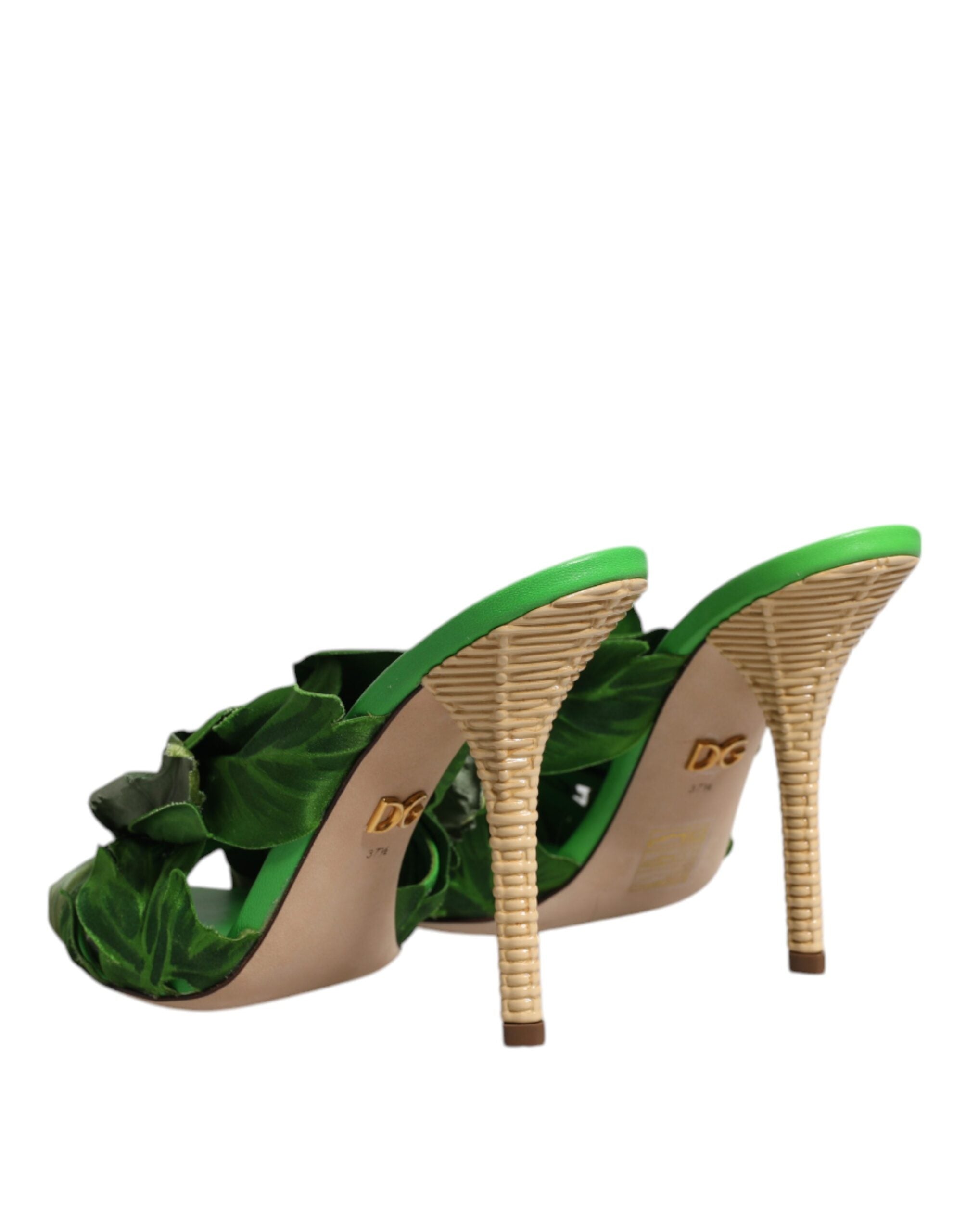Sandales Dolce &amp; Gabbana KEIRA à cristaux verts