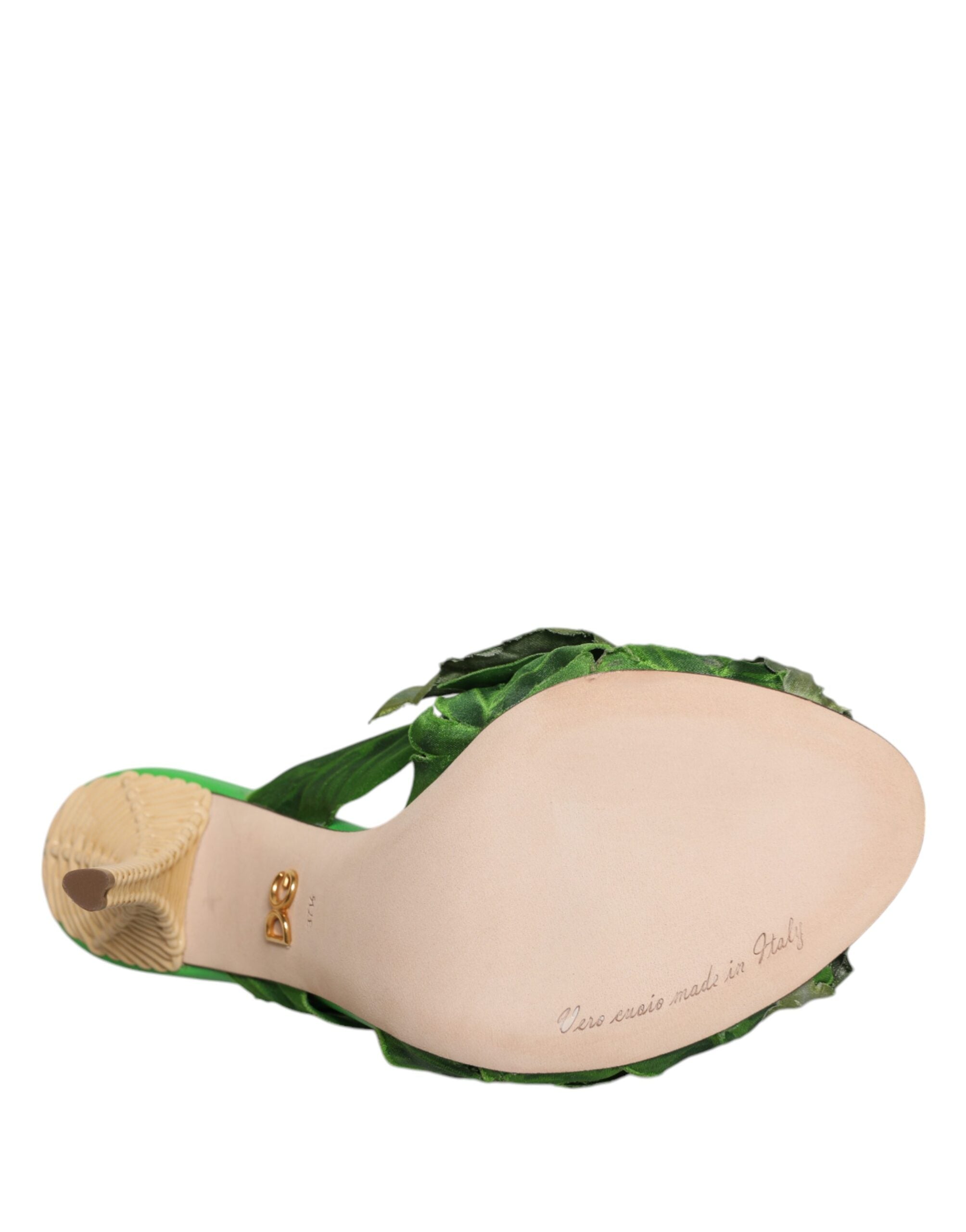 Sandales Dolce &amp; Gabbana KEIRA à cristaux verts