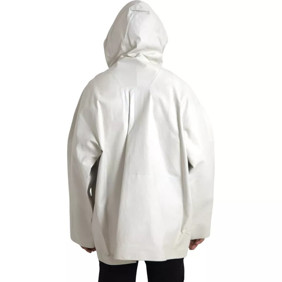 Blouson imperméable en cuir blanc pour homme Bottega Veneta