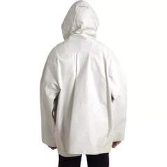 Blouson imperméable en cuir blanc pour homme Bottega Veneta