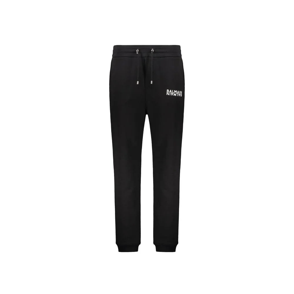 Balmain Black Cotton Joggers (Workout Pants)