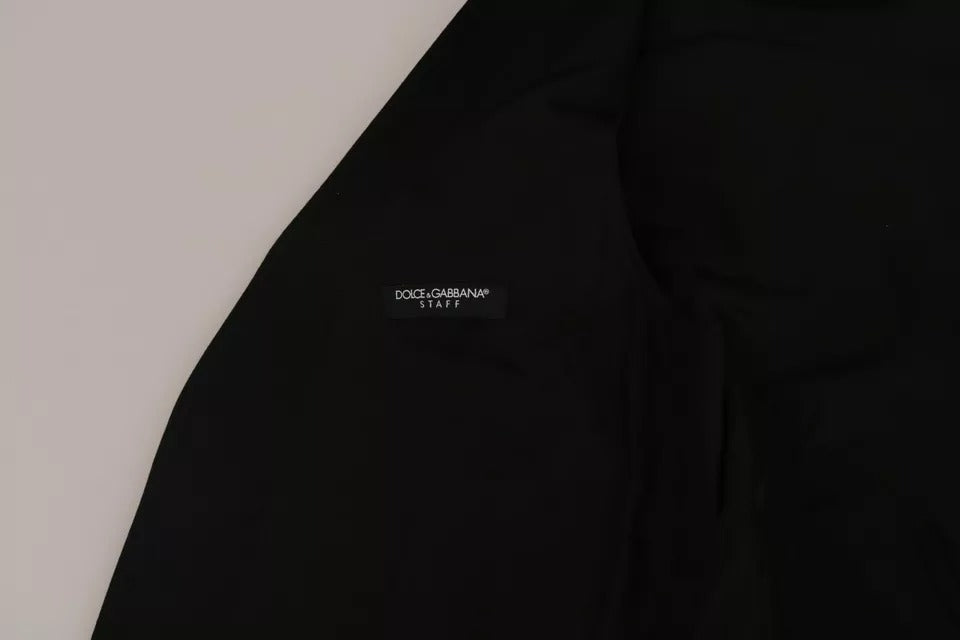 Dolce &amp; Gabbana Schwarze Wollweste mit Logo