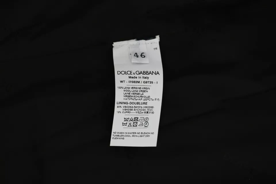Dolce &amp; Gabbana Schwarze Wollweste mit Logo