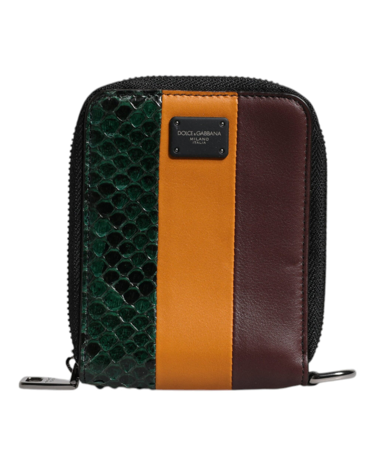 Dolce &amp; Gabbana Multicolor Exotic Leather DG Bifold Kartenetui Geldbörse