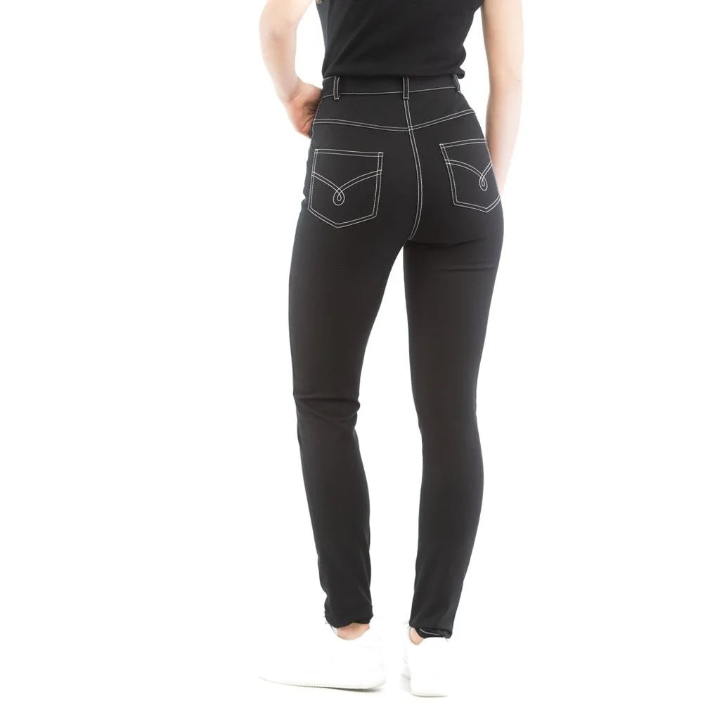 Moschino Multicolor Cotton Skinny Pants - IT40