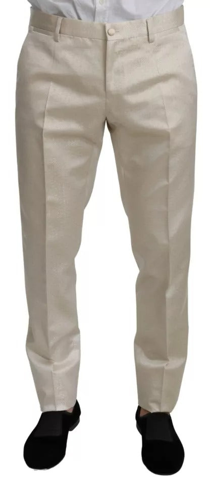 Dolce &amp; Gabbana Costume châle 3 pièces en laine beige crème SICILIA