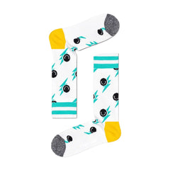 Happy Socks White Cotton Sock