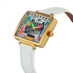 Bobroff Uhr aus weißem Leder