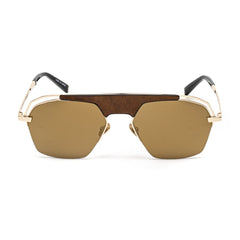 Lunettes de soleil Belstaff en titane doré