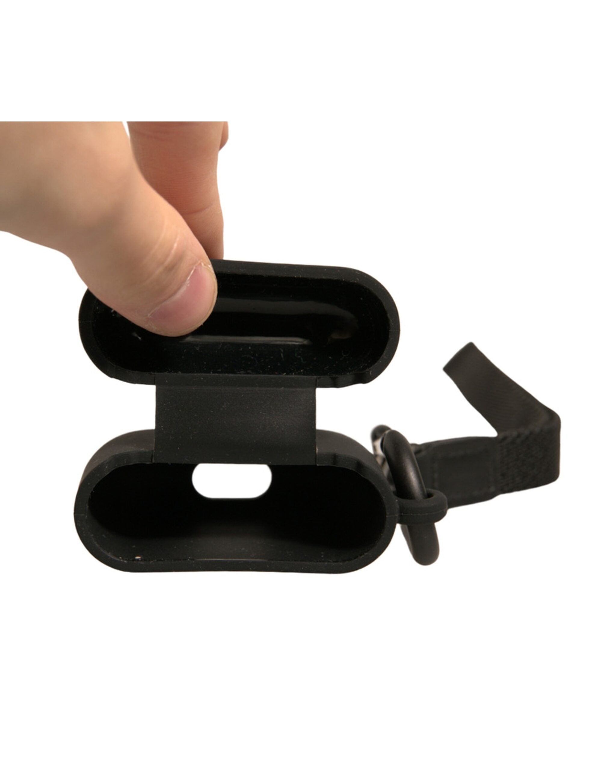 Étui pour AirPods Dolce &amp; Gabbana en silicone noir avec logo en relief