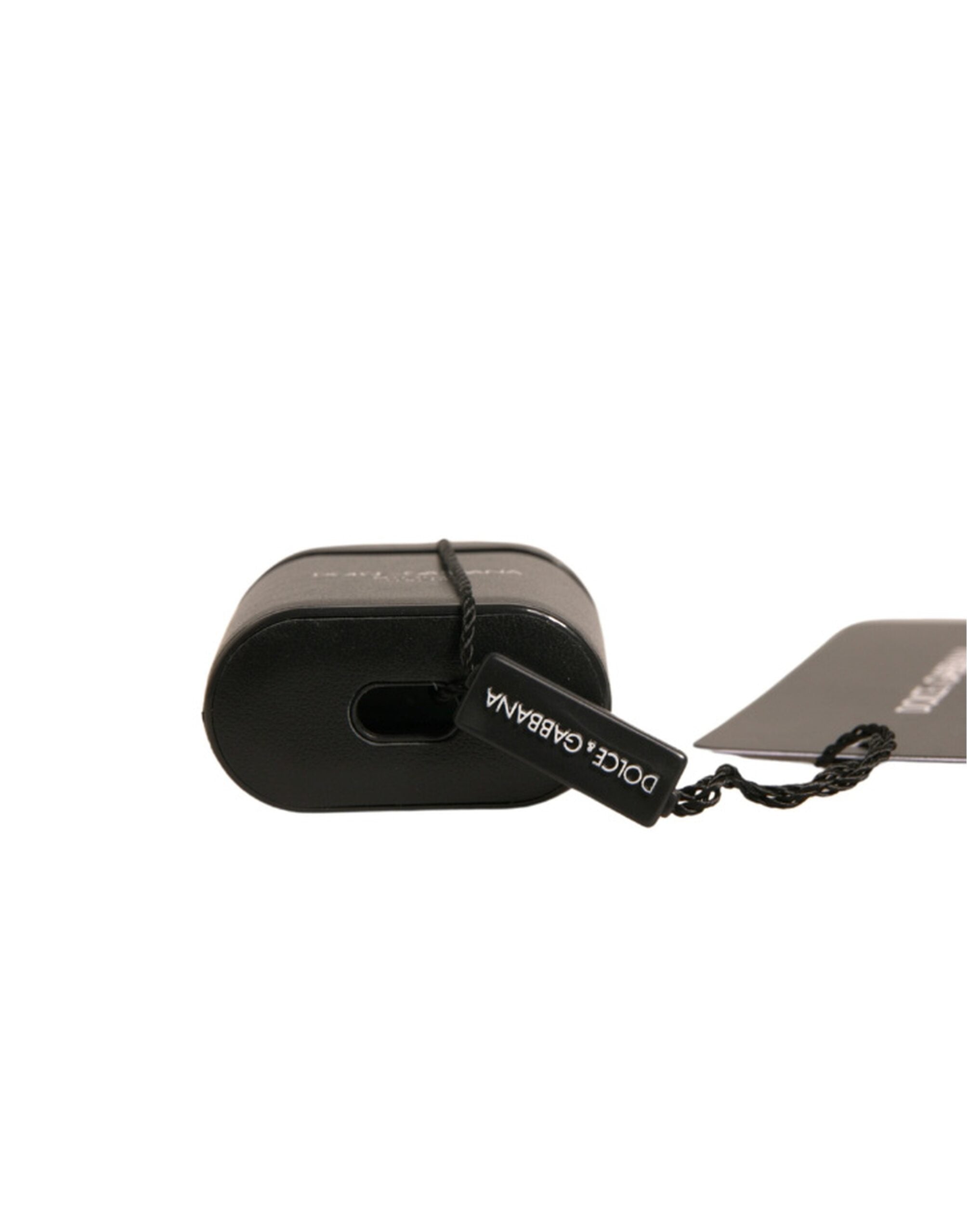 Étui à rabat Dolce &amp; Gabbana en PVC noir avec logo imprimé, pour AirPods