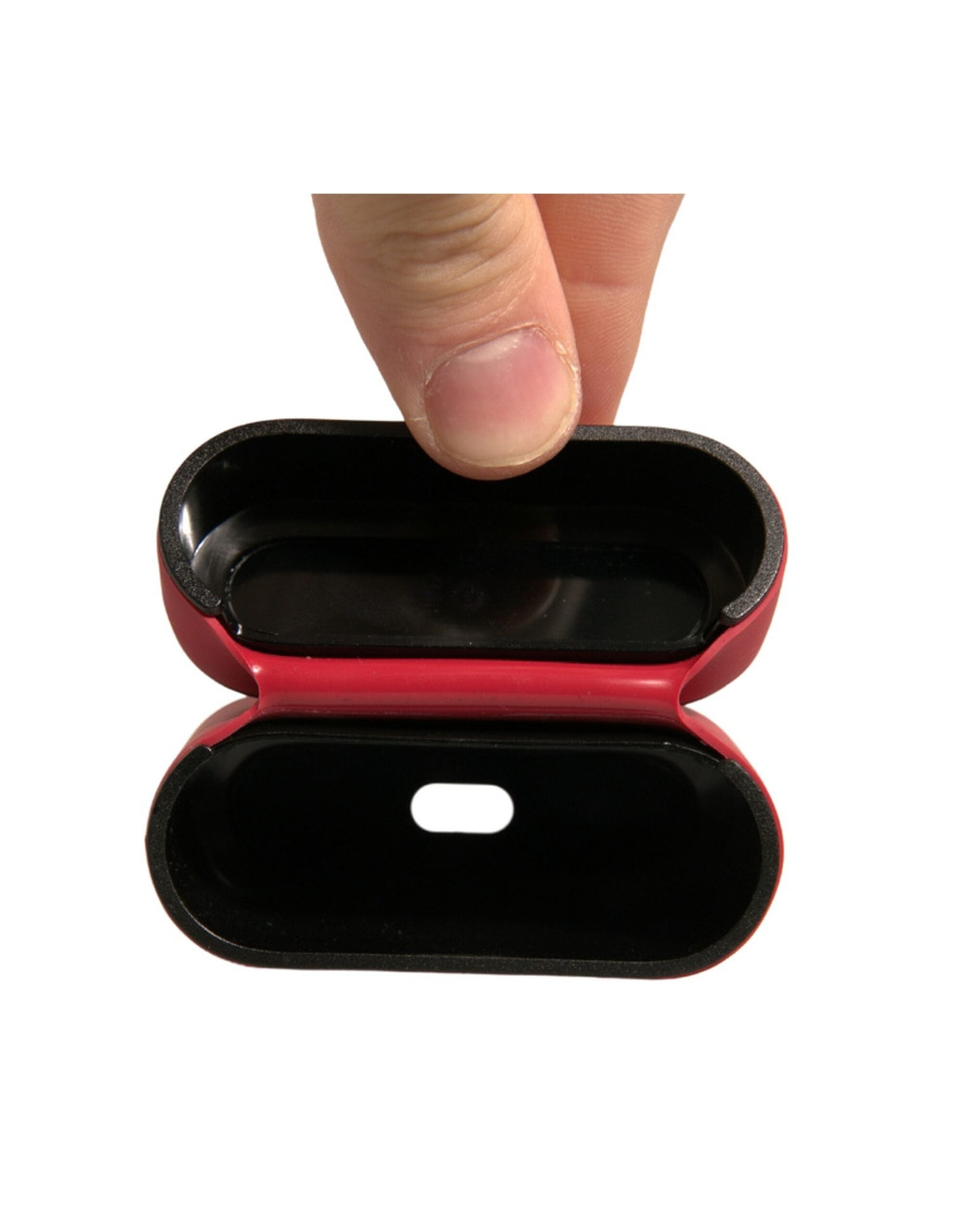 Étui pour AirPods Dolce &amp; Gabbana avec plaque de fixation en PVC rouge ornée du logo en relief