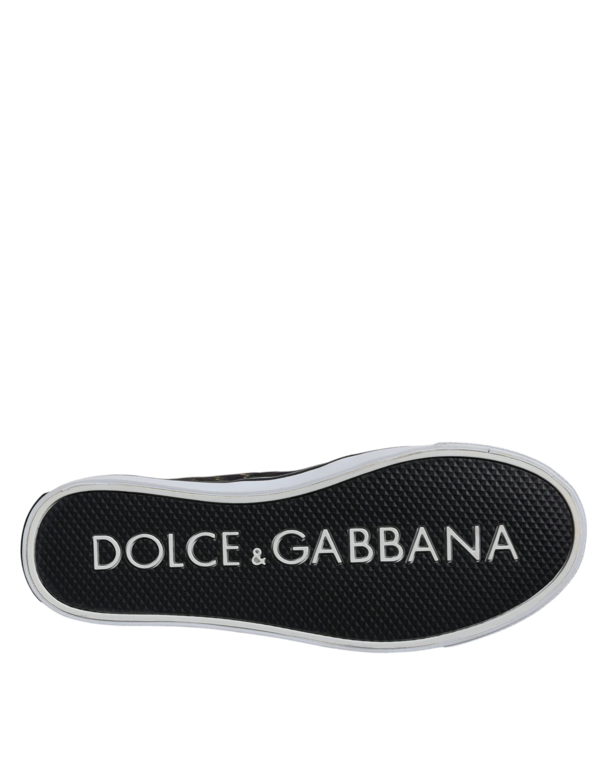 Baskets basses Dolce &amp; Gabbana à imprimé tropical noir